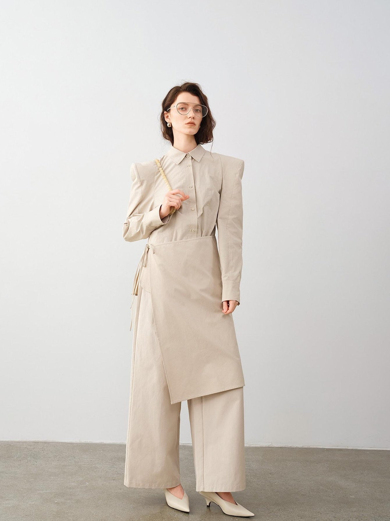 audreyyang Durable Long Sleeve Cotton Blend Relaxed Fit Women Top & Pants Sets