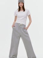 fano Breathable Cotton Lyocell Slim Cropped Korean Womens White Short Sleeve T-Shirts
