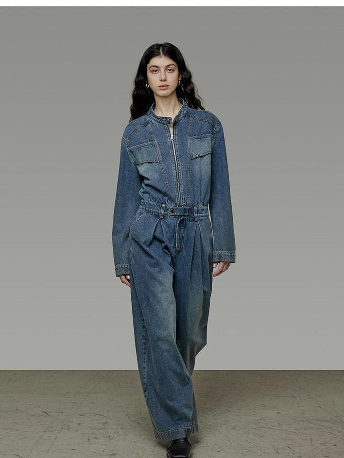 unspoken High Waisted Wide Leg Cotton Blend Office Commuter Blue Top & Pants Sets