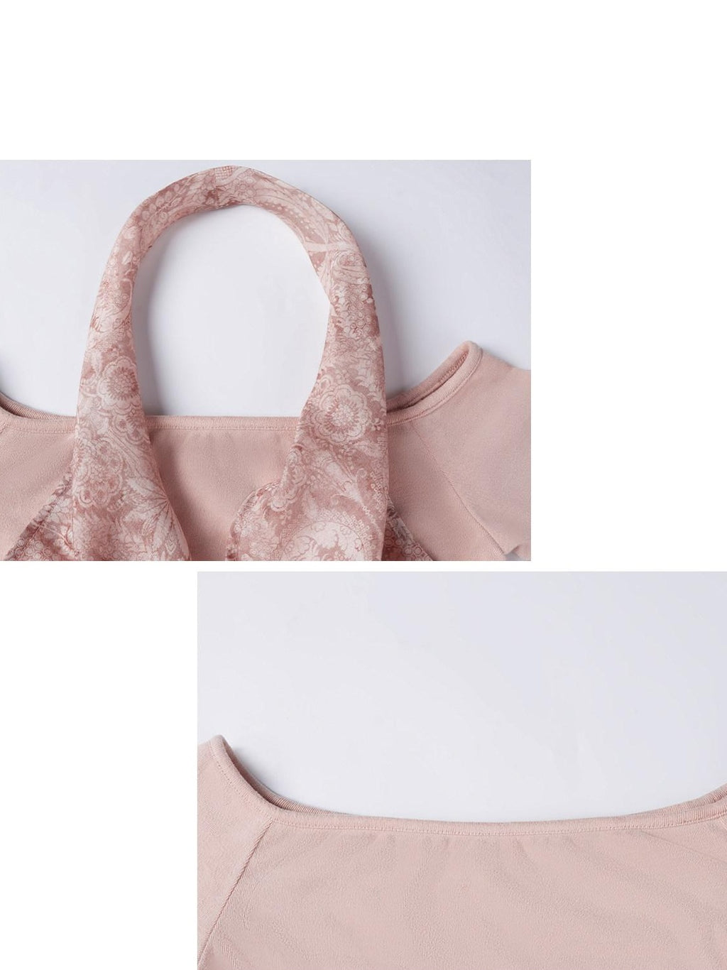 someone sometimes Silk Wool Blend Slim Fit Patchwork Knit Women Printed Halter Crop Tops