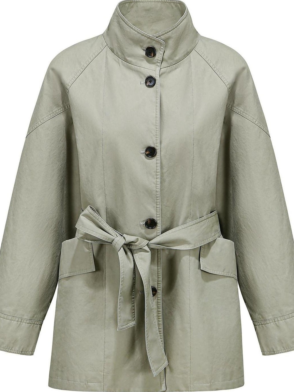 fano Pure Cotton Loose Korean Commuter Single Breasted Women Khaki Grey Trench Coats