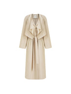 unspoken Classic Khaki Single Breasted Mid Length Loose Fit Women Commuter Trench Coats