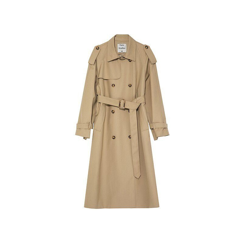 fano_Double_Breasted_Button_Loose_Fit_Raglan_Sleeve_Commuter_Women_Khaki_Trench_Coats_MISSTT