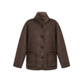 fano_Reversible_Vintage_Straight_Stand_Collar_Women_Coffee_Brown_Short_Coat_MISSTT