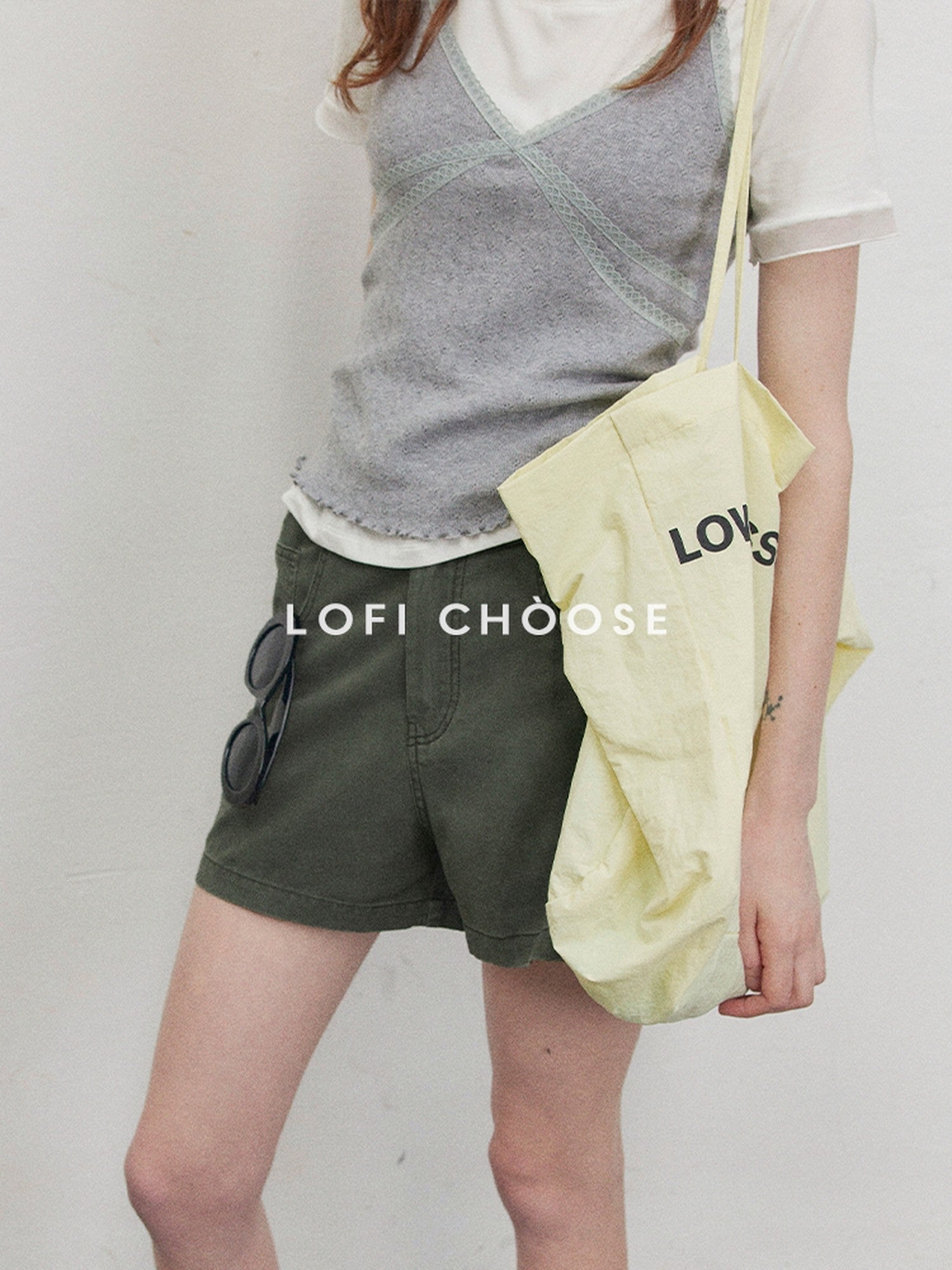 Lofi choose Breathable Round Neck Loose Fit Commuter White Short Sleeve T-Shirts