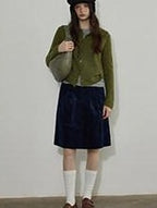 Lofi choose Soft Relaxed Casual Buttoned Round Neck Long Sleeve For Women Cardigans