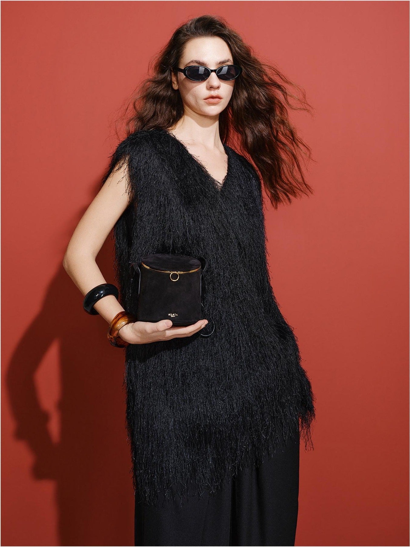 audreyyang Polyester V-neck Mid Length Loose Fit Single Wear Women Casual Vests