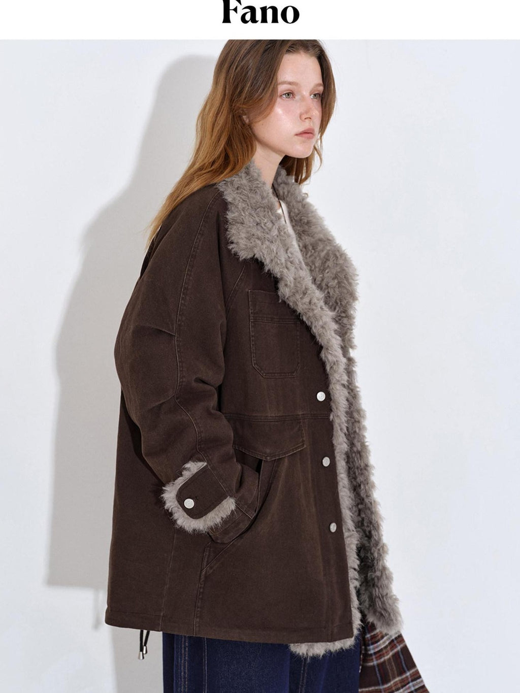 fano 90 Percent White Duck Down Warm Workwear Straight Midlength Womens Down Jackets