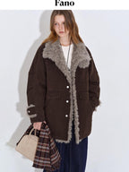 fano 90 Percent White Duck Down Warm Workwear Straight Midlength Womens Down Jackets