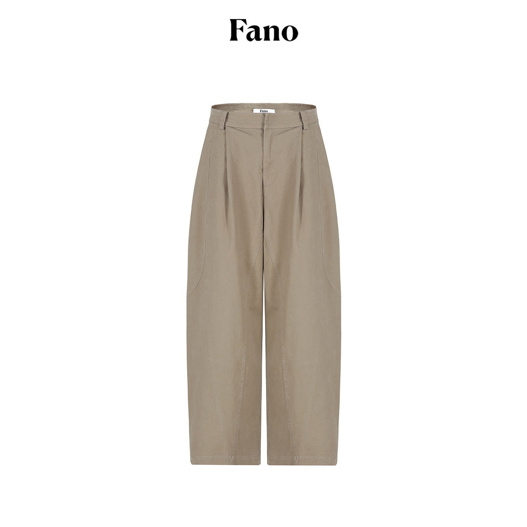 fano_Breathable_Cotton_Khaki_Natural_Waist_Casual_Zipper_Fly_Women_Wide_Leg_Pants_MISSTT