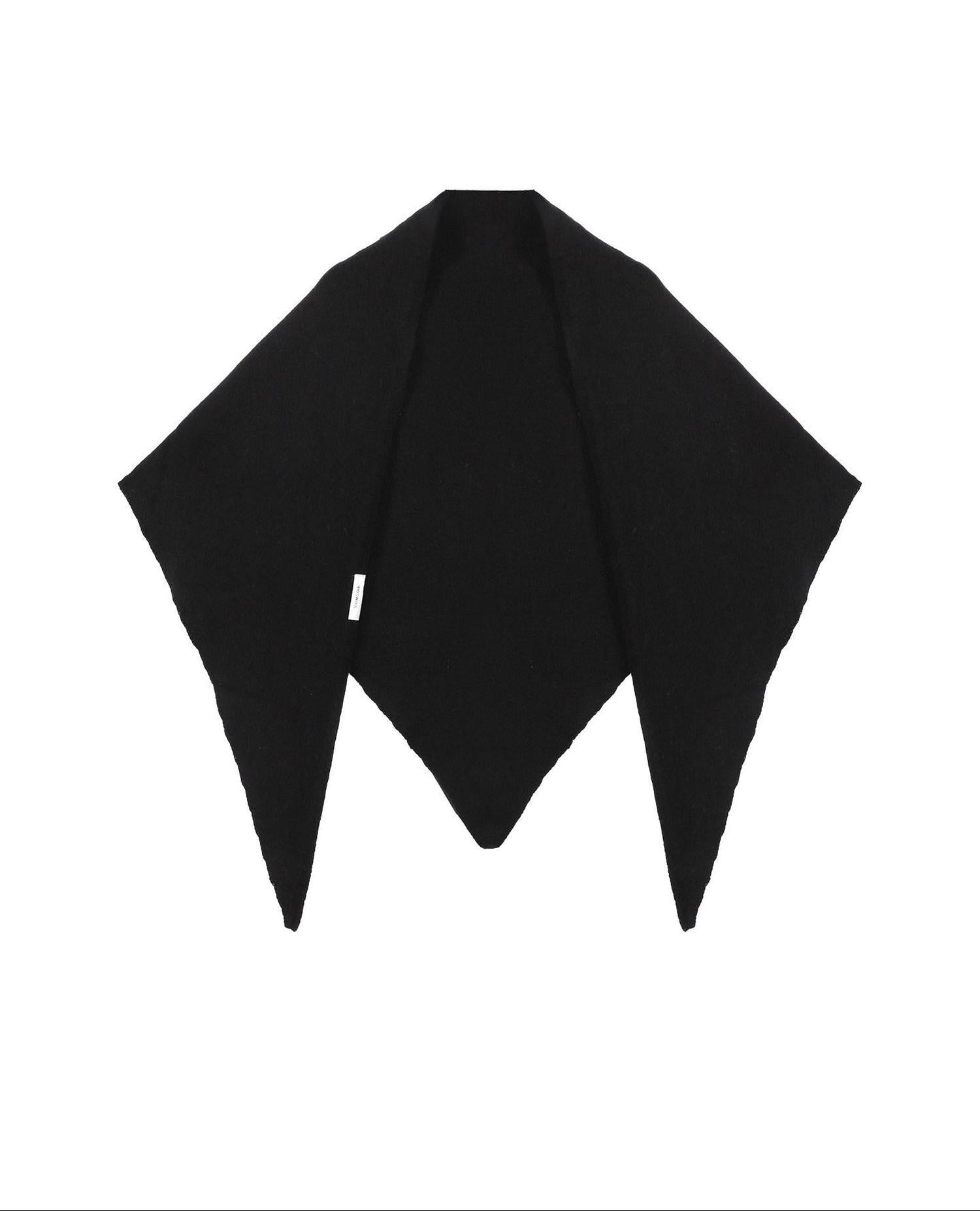 audreyyang Soft Acrylic Wool Blend Decorative Long Knitted European Women Black Scarves