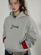 Lofi choose Fleece Lined Oversized Hooded Pullover Commuter Style Women Heather Gray Hoodie