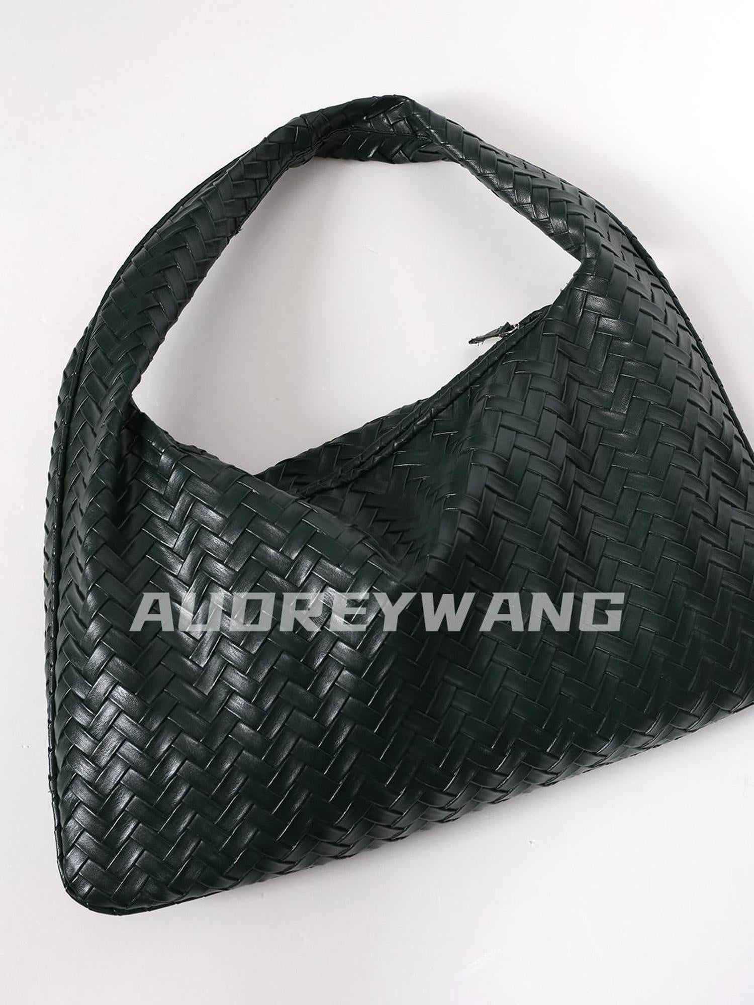 audreyyang Soft Square Textured Handheld Zipper Closure Chic For Women Everyday Tote Bags