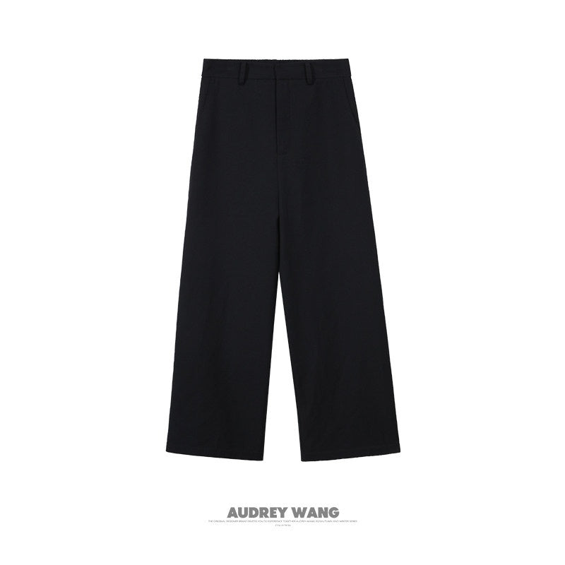 audreyyang_Waist_Slimming_Casual_Cropped_Lapel_Long_Sleeve_Black_Polyester_Top_&_Pants_Sets_MISSTT