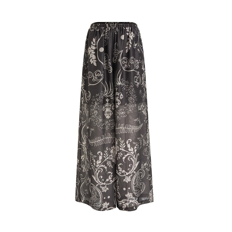 unspoken High Waist Pockets Loose Office Minimal Polyester Olive Brown Wide Leg Pants