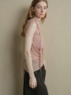 someonesometimes Lightweight Poly Blend Office Slim Fit Strappy Solid Blush Women Camisoles