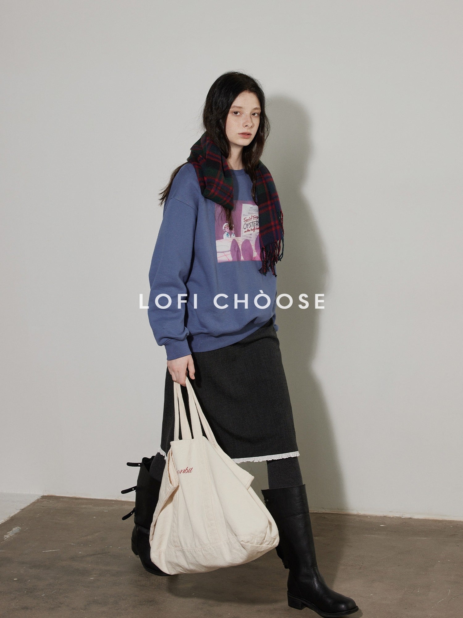 Lofi choose High Waist Office Ready Solid Panel Straight Loose Fit Women Midi Skirts