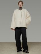 unspoken Premium Sheepswool Thick Tailored Relaxed Office One Button Wool Coats