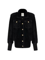 unspoken Tailored Slim Minimalist Commuter Stand Collar Women Black Short Coat