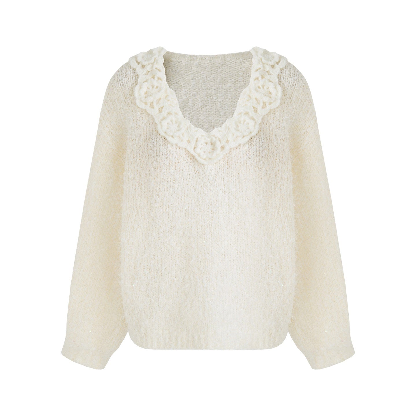 unspoken_Cozy_Minimal_Commuter_V-neck_Crochet_Knit_Loose_Women_Pullover_Sweaters_MISSTT