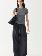 fano Cooling Lyocell Blend Korean Slim Short Sleeve Tee Basic Crop Tops