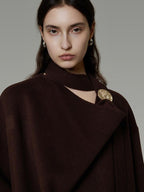unspoken 100 Percent Sheep Wool Mid Length Relaxed Minimalist Workwear Wool Coats