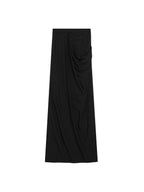 unspoken Sleek High Waist Minimal Office Pencil H Line Viscose Black Maxi Skirts