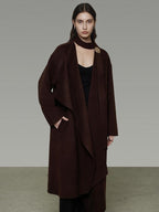 unspoken 100 Percent Sheep Wool Mid Length Relaxed Minimalist Workwear Wool Coats