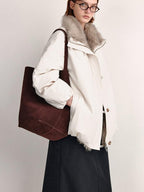 fano 90% White Duck Down Insulated Casual Straight Fit Hooded Short Warm Down Jackets