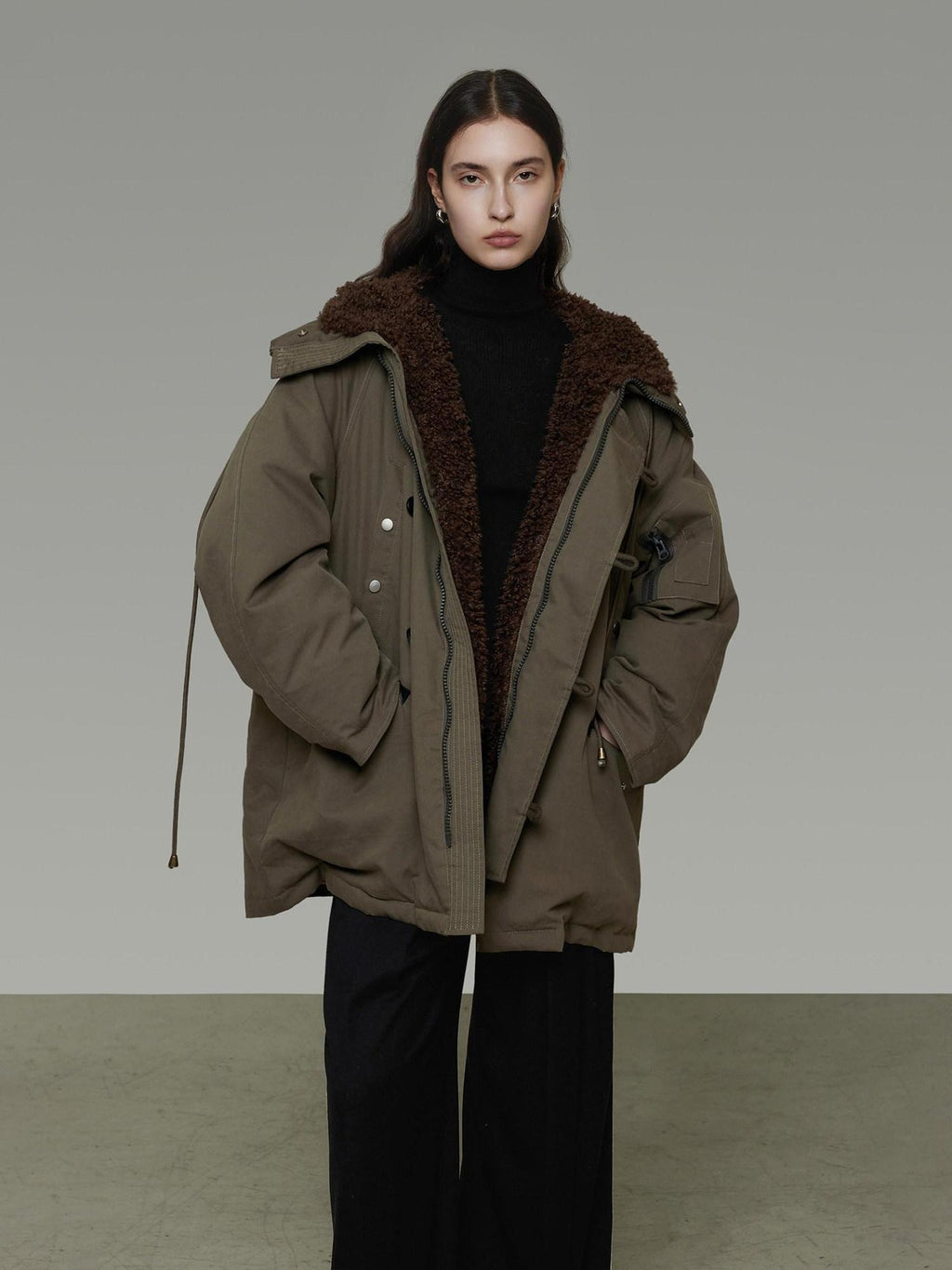unspoken 90 Percent White Duck Down Hooded Loose Patchwork Cotton Warm Women Down Jackets