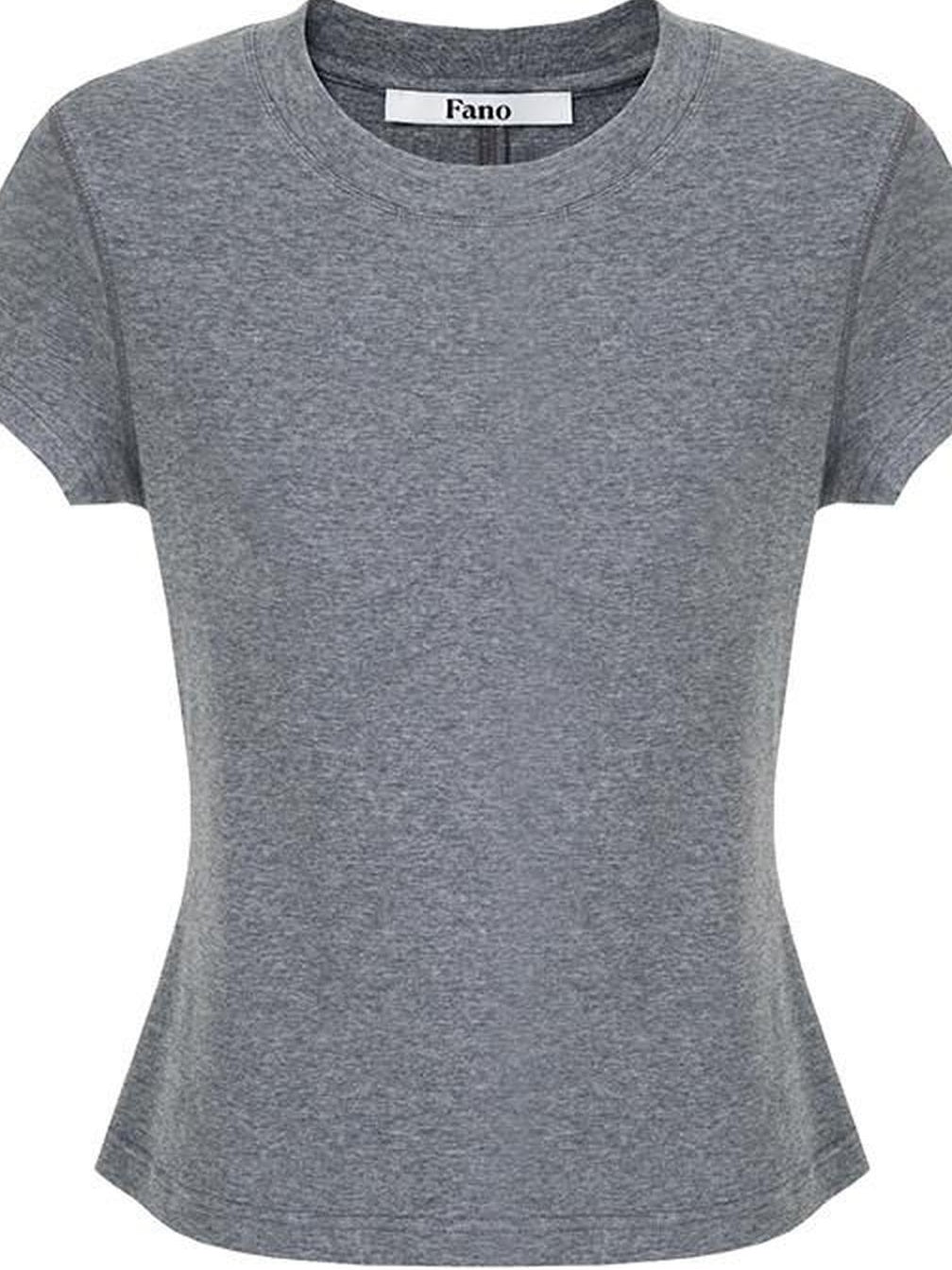 fano Cooling Lyocell Blend Korean Slim Short Sleeve Tee Basic Crop Tops
