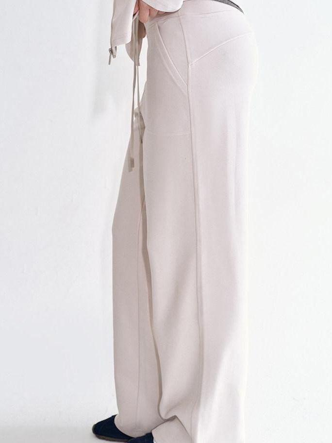 fano Breathable Stretch Minimalist Straight Drawstring Women Natural Waist Sweatpants