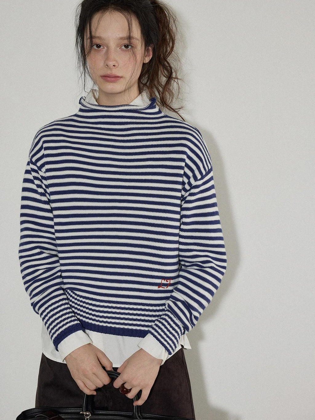 Lofi choose Acrylic Cotton Soft Striped Loose Fit Pullover Commuter Style Women Sweaters