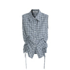 fano_100%_Cotton_Plaid_Slim_Fit_Button_Front_Commuter_Women_Off_Shoulder_Crop_Tops_MISSTT