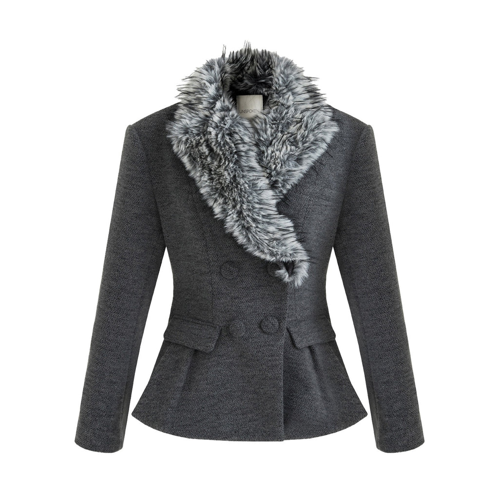 unspoken_Wool_Blend_Double_Breasted_Slim_Lapel_Tailored_Minimal_Workwear_Gray_Short_Coat_MISSTT