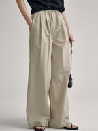 fano High Waist Tailored Minimalist Commuter Nylon Blend Pockets Straight Pants