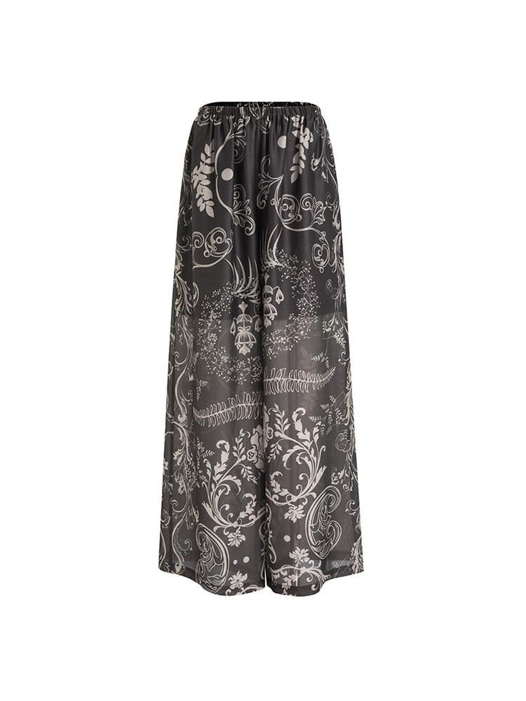 unspoken High Waist Pockets Loose Office Minimal Polyester Olive Brown Wide Leg Pants