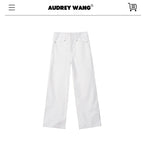 audreyyang_Breathable_Cotton_High_Waist_Tailored_Pockets_Button_Fly_White_Straight_Pants_MISSTT