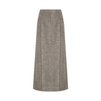 unspoken_Minimalist_Heather_Gray_Loose_Fit_Longsleeve_Office_Polyester_Top_&_Skirt_Sets_MISSTT