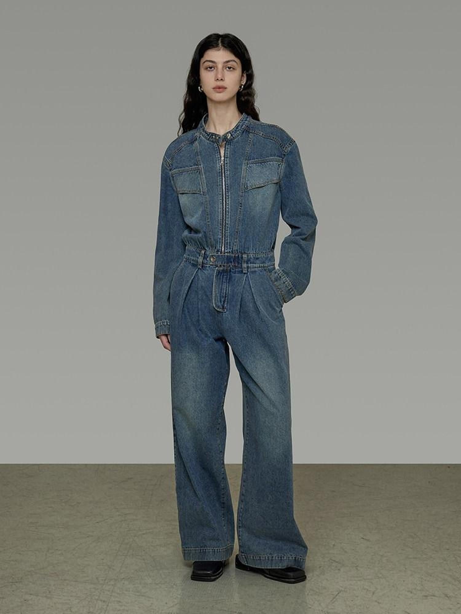unspoken High Waisted Wide Leg Cotton Blend Office Commuter Blue Top & Pants Sets