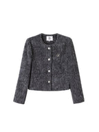 ikyou Wrinkle Resistant 3D Embellished Korean Straight Fit Workwear Cropped Jackets