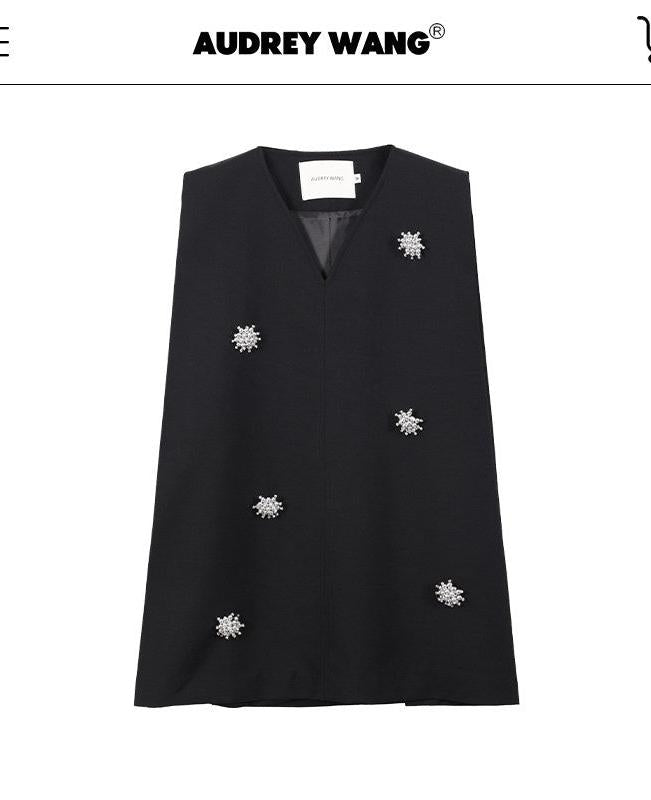 audreyyang_Original_Beaded_Loose_V-neck_Mid_Length_Open_Front_Women_Polyester_Vests_MISSTT