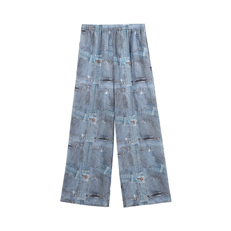 audreyyang_Breathable_Rayon_Loose_Fit_Lapel_Button_Floral_Denim_Top_&_Pants_Sets_MISSTT