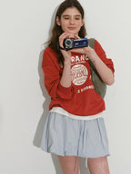 Lofi choose Cozy Letter Print Loose Drop Shoulder Commuter Women Long Sleeve Sweatshirt