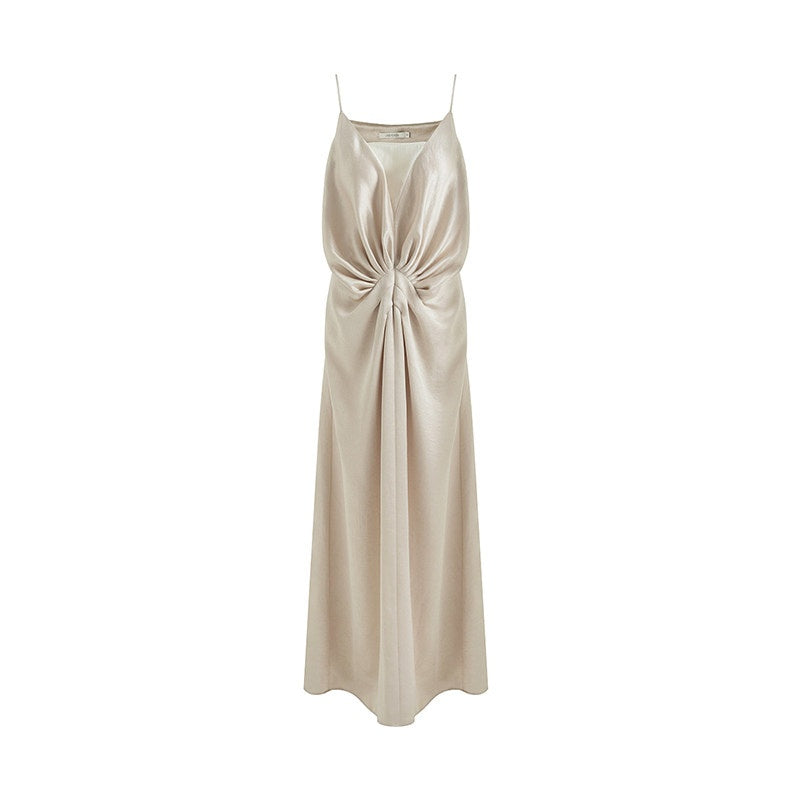 unspoken_Satin_Minimal_V-neck_Camisole_Natural_Waist_City_Commuter_Women_Maxi_Dresses_MISSTT