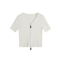 fano_Soft_Minimalist_V-neck_Cropped_Short_Sleeve_White_Polyester_Blend_Cardigans_MISSTT