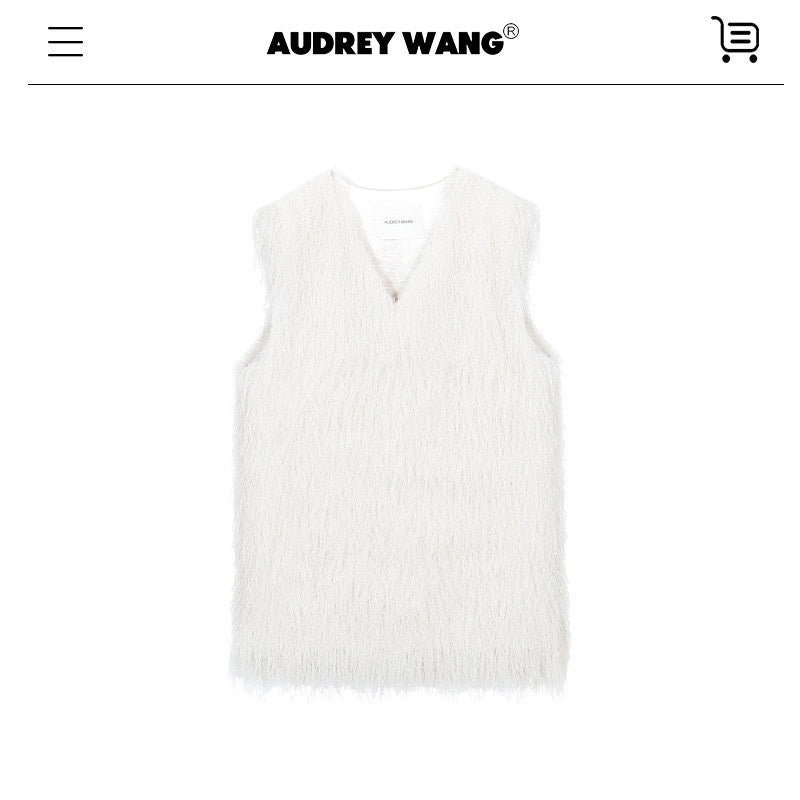 audreyyang_Polyester_V-neck_Mid_Length_Loose_Fit_Single_Wear_Women_Casual_Vests_MISSTT
