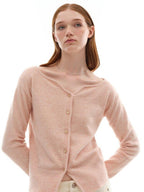 someonesometimes Soft Pink Cozy Wool Button V-neck Loose Fit Unisex Knit Cardigans