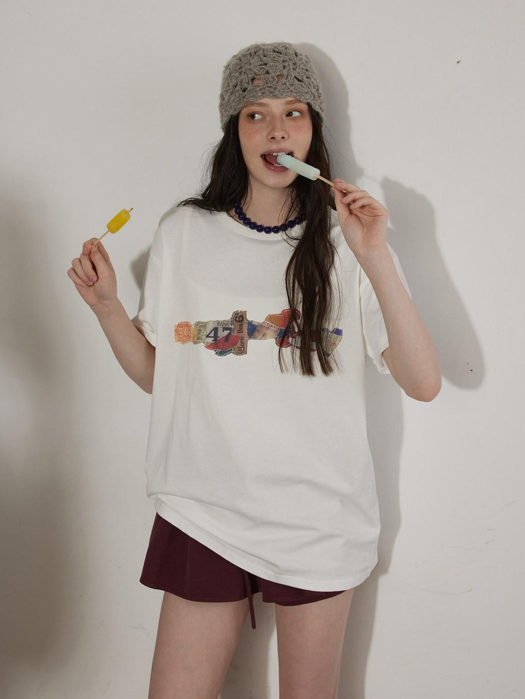 Lofi choose Breathable Loose Fit Commuter Crew Neck Text Print Short Sleeve T-Shirts