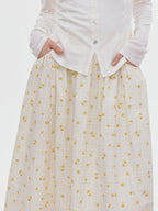 fano Lined 100% Cotton Soft Plaid A Line Mid Waist Loose Fit Korean Maxi Skirts